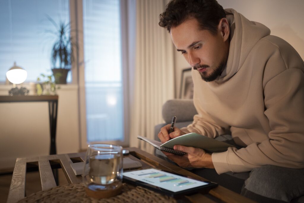 Diagram showing the 4 stages of the sleep cycle, including light sleep, deep sleep, and REM sleep.